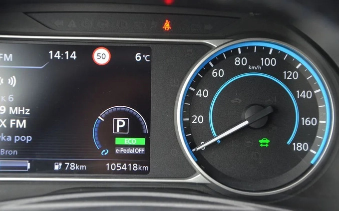 Nissan Leaf cena 64900 przebieg: 105236, rok produkcji 2018 z Radom małe 379